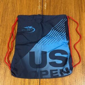 US OPEN Navy Blue / Red Drawstring Bag